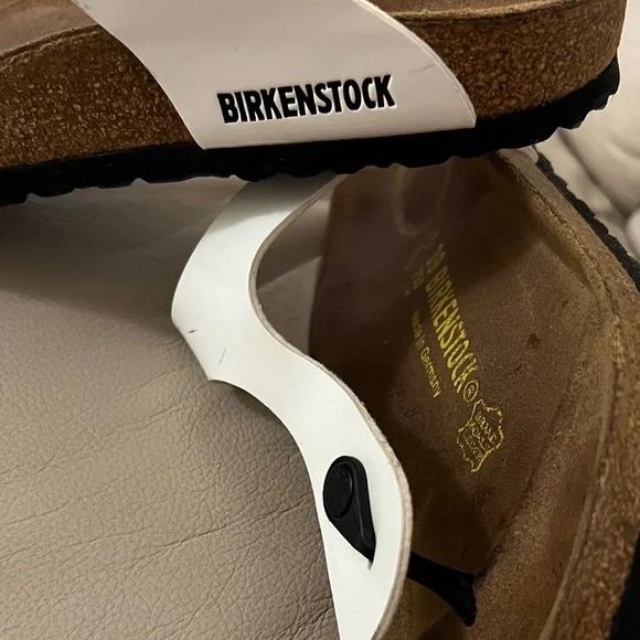 Birkenstock White and Brown Sandals - Picture 2 of 8
